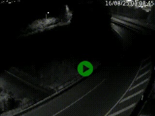Caméra autoroute à la jonction entre l'A7 et la D301 (Boulevard urbain Sud de Lyon) à Feyzin, au sud de Lyon. Vue orientée vers Mions