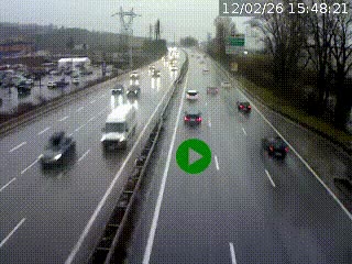 Caméra routière à hauteur des centres commerciaux et de la sortie 14 en direction d'Albertville