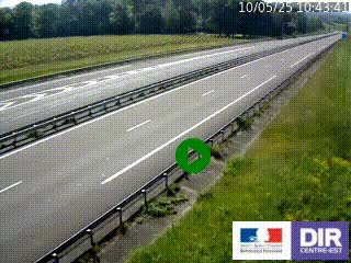 Webcam autoroute sur l'A77 à hauteur de Pouilly-sur-Loire en direction de Nevers