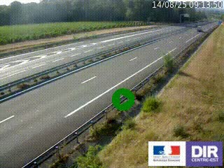 Webcam autoroute sur l'A77 à hauteur de Pouilly-sur-Loire en direction de Nevers