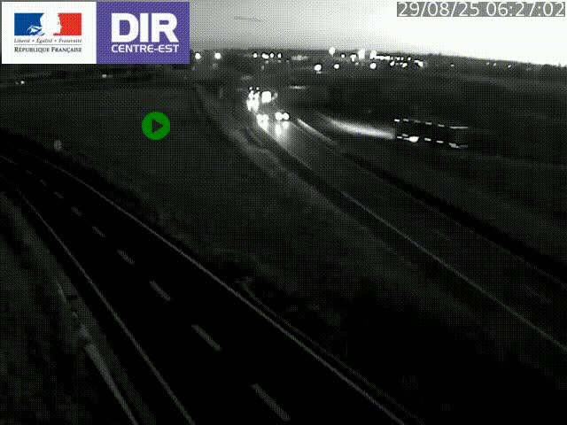 Webcam sur le contournement de Valence, sur la Nationale 7, caméra orientée vers Lyon