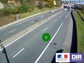Caméra autoroutière sur l'A47 à hauteur de Givors, a proximité de Lyon. La webcam est orientée vers Lyon