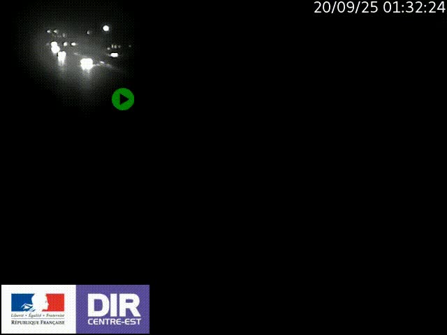 Caméra trafic à la jonction entre l'A46 (Rocade-est de Lyon) et l'A42 à hauteur de Vault-en-Velin en direction de Marseille