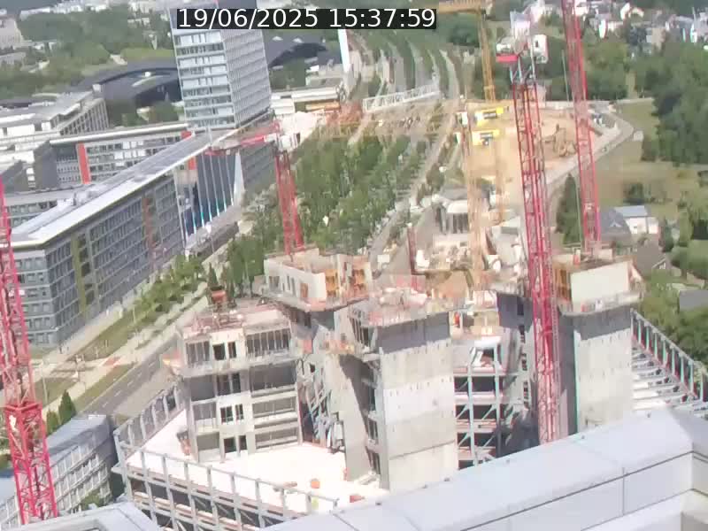 Webcam sur l'avenue John Fitzgerald Kennedy (N51) avec vue orientée vers le Findel
