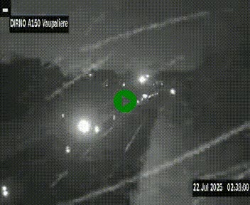 Webcam autoroute A150 à hauteur de La Vaupalière en périphérie de Rouen. Vue orientée vers Rouen
