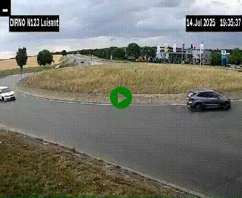 Webcam en périphérie de Chartres sur la N123, à hauteur de Luisant. Vue orientée vers Chartres