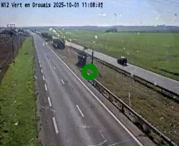 Webcam à hauteur de Vert-en-Drouais sur la N12, en périphérie de Dreux. Vue orientée vers Alençon