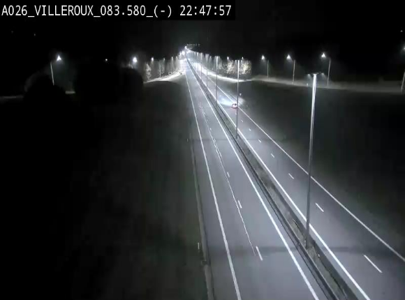 Webcam autoroute A26/E25 à hauteur de Vaux-sur-Sûre, à la jonction avec la N85 en direction de Liège - BK 83.6