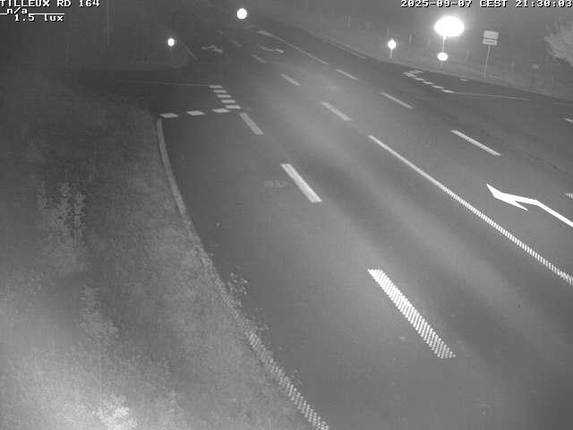 Webcam sur la RD164 à Tilleux. Vue orientée vers Neufchâteau