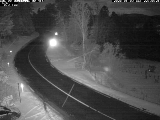 Caméra à proximité du col du Bonhomme sur la D415 à Plainfaing vers l'Alsace