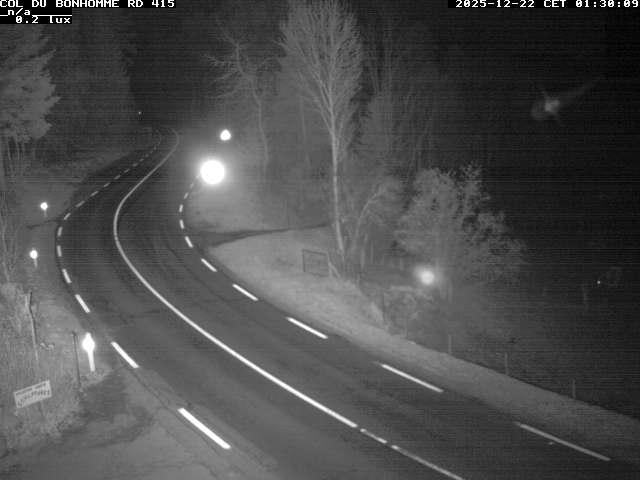 Caméra à proximité du col du Bonhomme sur la D415 à Plainfaing vers l'Alsace