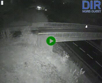 Webcam sur A84 à hauteur de Pont-Farcy, au niveau du pont autoroutier sur la Vire, au sud de Saint-Lô