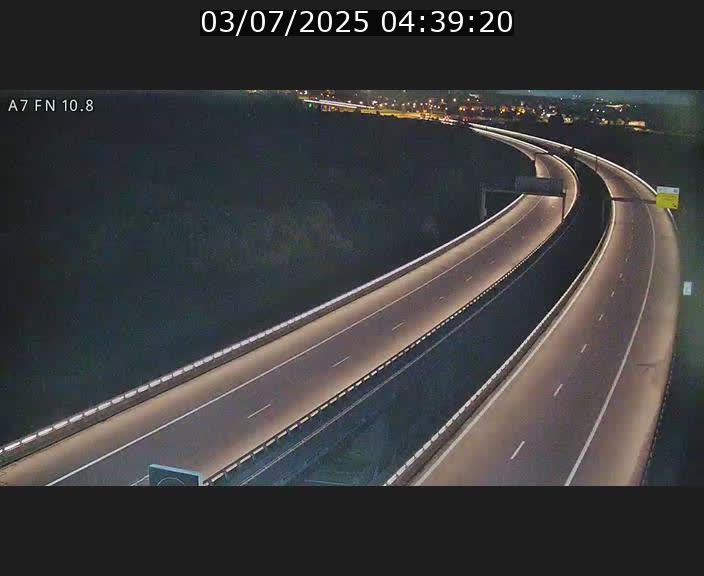 Caméra trafic Luxembourg - A7, Tunnel Gousselerbierg, sortie sud, direction rond-point Lorentzweiler (BK 10.8)