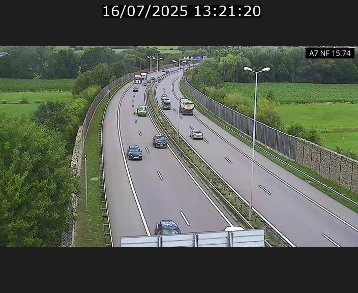 Caméra trafic Luxembourg - A7, Tunnel Mersch, entrée nord, direction Lorentzweiler