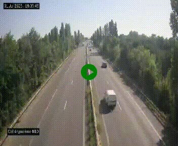 Webcam routière à la fin de la N10, en périphérique ouest d'Angouleme, proche de la jonction avec l'A10