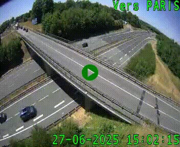 Clone of Caméra routière sur l'autoroute A20 au nord de Limoges, à la jonction avec la N520. Vue orientée vers Paris