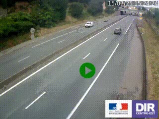 Caméra autoroutière sur l'A47 à hauteur de Givors, a proximité de Lyon. La webcam est orientée vers Lyon