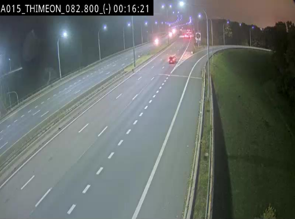 Caméra trafic Belgique - Thiméon - E42, jonction avec A54 (E420) direction La Louvière/Charleroi - BK 82.82