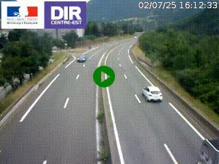 Caméra sur la Nationale 90 (N90) à La Léchère, en direction et à proximité d'Albertville