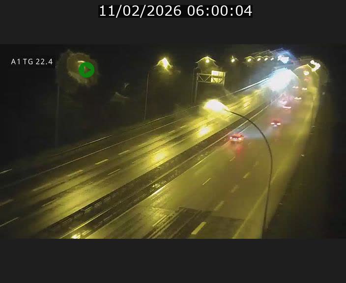 Traffic live webcam Luxembourg Flaxweiler - A1 direction Luxembourg - BK 22.4