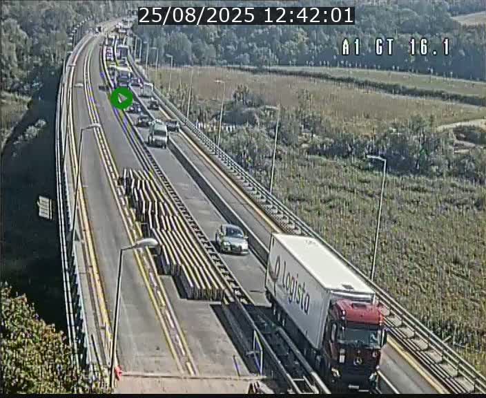 Traffic live webcam Luxembourg Niederanven - A1 direction Allemagne - BK 16.1