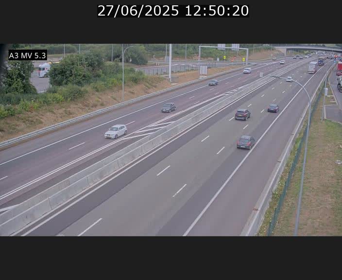 Webcam à l'Aire de Berchem au Luxembourg sur l'A3. Vue orientée vers la France
