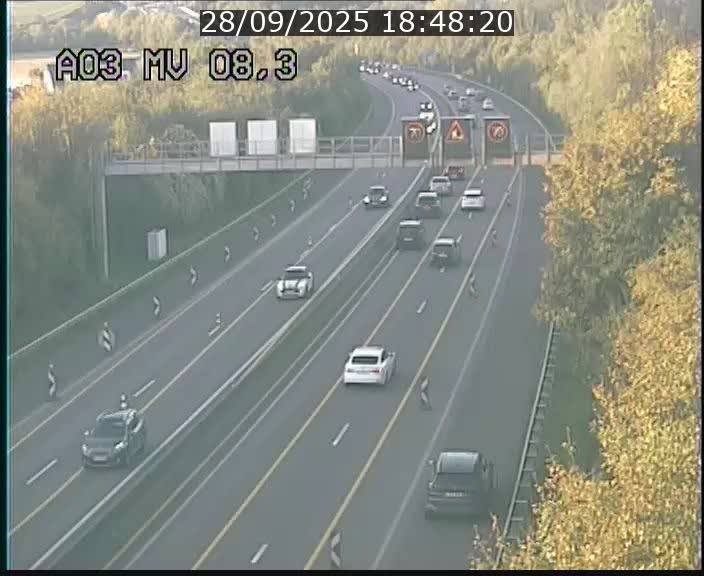 Webcam Autoroute après la Croix de Bettembourg en direction de Luxembourg sur l'A3