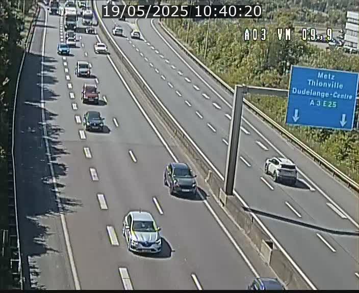 Webcam Autoroute à la Croix de Bettembourg - A3 - BK 9.9 - direction France
