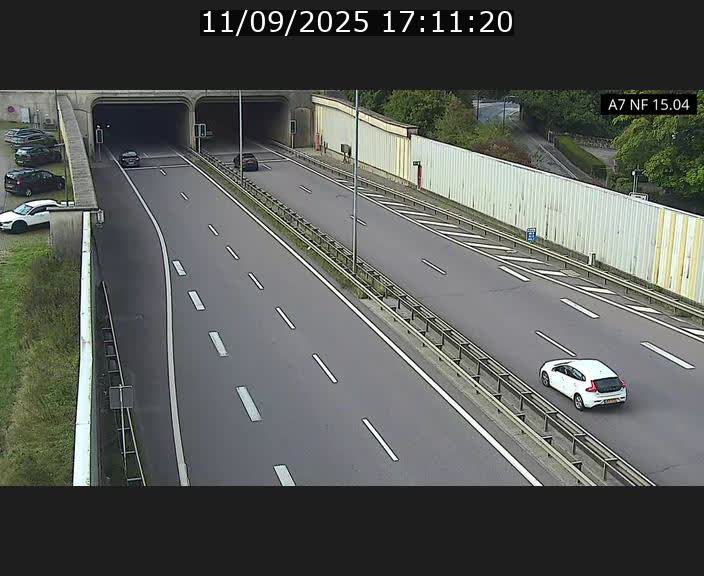 Caméra trafic Luxembourg - A7, Tunnel Mersch, entrée sud, direction Ettelbruck