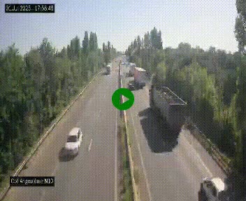 Webcam routière à la fin de la N10, en périphérique ouest d'Angouleme, proche de la jonction avec l'A10