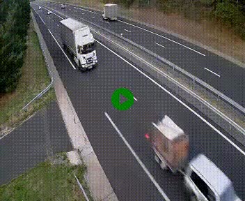Caméra autoroute A75 à hauteur du col des Issartets en direction de Montpellier