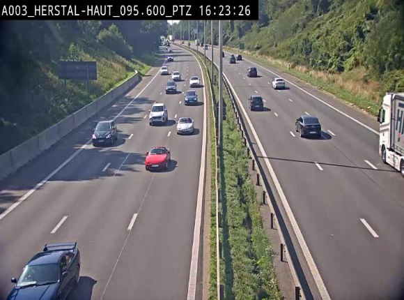 Webcam E40 à Herstal en direction de Liège et en provenance d'Aachen