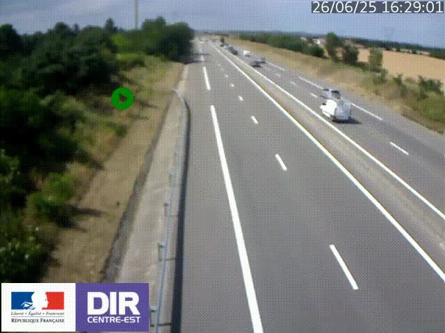 Webcam sur le contournement de Valence, sur la Nationale 7, à la jonction avec la N532, caméra orientée vers Grenoble