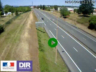 Webcam à Mably, à proximité de Roanne en direction de Moulins sur la N7