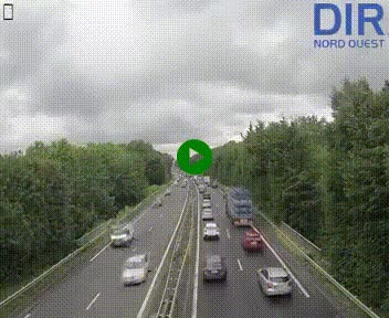 Webcam sur le périphérique de Caen (N814) à l'est de la ville, à Mondeville hauteur de la sortie 2, Presqu'île-Rives de l'Orne, au bout de l'autoroute A13