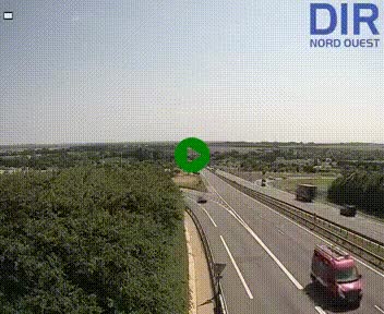 Webcam au début de l'A84 sur le périphérique Ouest de Caen (N814) à hauteur de la sortie 9, Porte de Bretagne