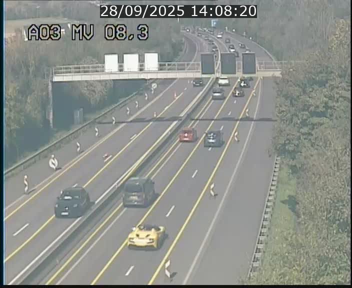 Webcam Autoroute après la Croix de Bettembourg en direction de Luxembourg sur l'A3