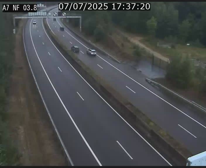 Webcam autoroute A7 au Luxembourg à la sortie du Tunnel Stafelter vers le Nord