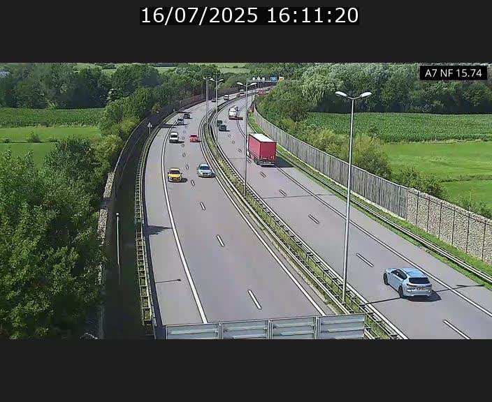 Caméra trafic Luxembourg - A7, Tunnel Mersch, entrée nord, direction Lorentzweiler