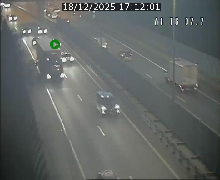 Traffic live webcam Luxembourg Kirchberg - A1 direction Luxembourg-ville - BK 7.7