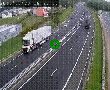 Caméra autoroute A75 à hauteur du col du rocher blanc en direction de Montpellier