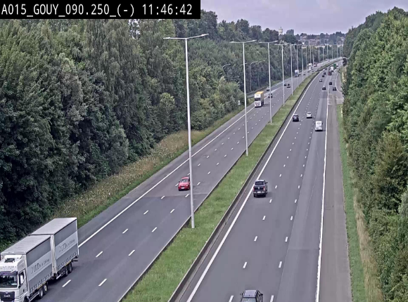 Webcam autoroute Belgique - Gouy-lez-piéton - E42 - BK 90.3