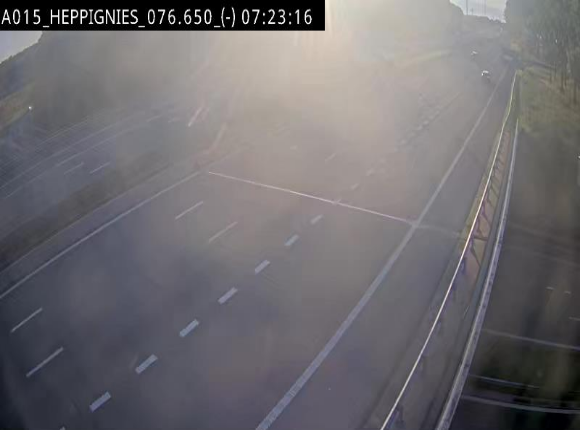 Webcam autoroute Belgique - Heppignies - E42 direction Namur - BK 76.4