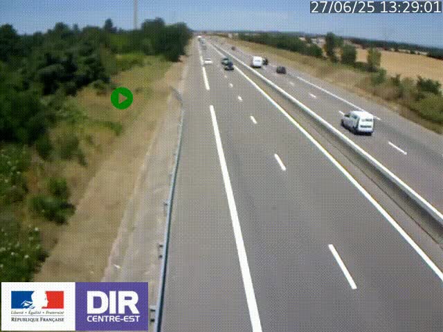 Webcam sur le contournement de Valence, sur la Nationale 7, à la jonction avec la N532, caméra orientée vers Grenoble