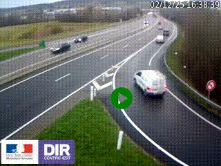 Webcam routière sur la RN6 à Auxerre, à hauteur de la sortie Monéteau, en direction de l'A6 (Gurgy)