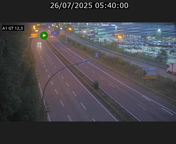 Traffic live webcam Luxembourg Senningerberg - A1 direction Allemagne - BK 12.3