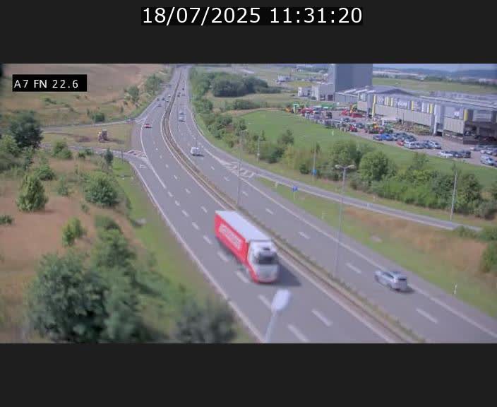 Caméra trafic Luxembourg - A7, Colmar-berg direction Mersch