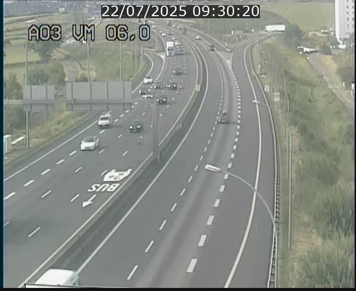 Traffic live webcam Luxembourg Aire de Berchem - A3 - BK 6 - direction France