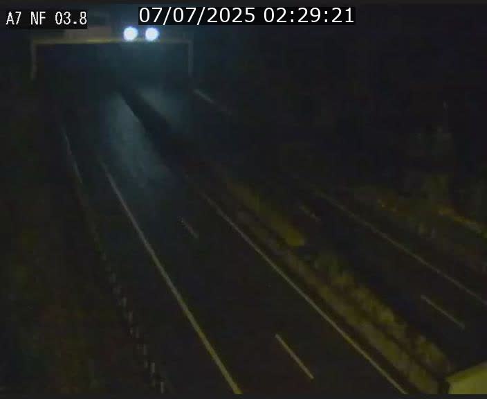 Webcam autoroute A7 au Luxembourg à la sortie du Tunnel Stafelter vers le Nord