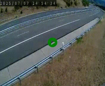 Caméra autoroutière France - A75, Engayresque, entre Millau et Séverac-le-Chateau, en direction de Montpellier